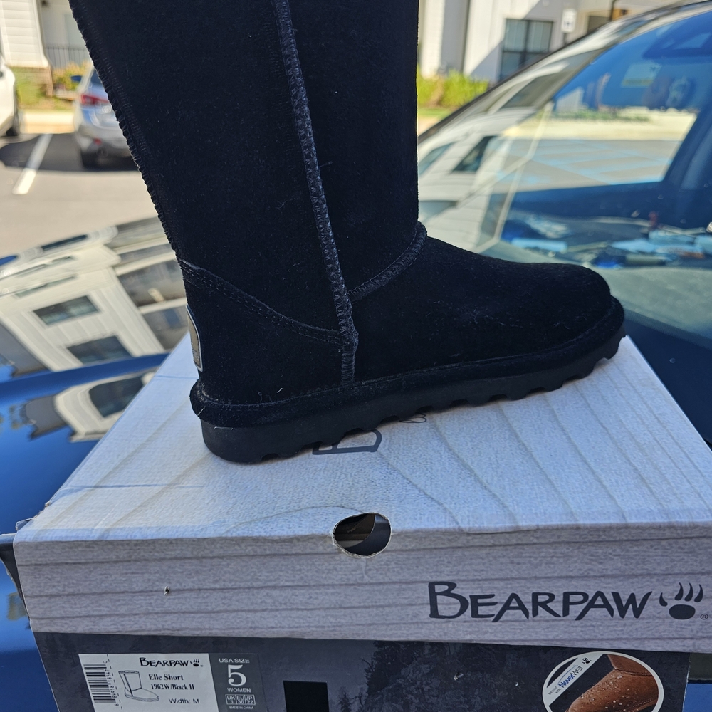 Bearpaw Black Suede Boots